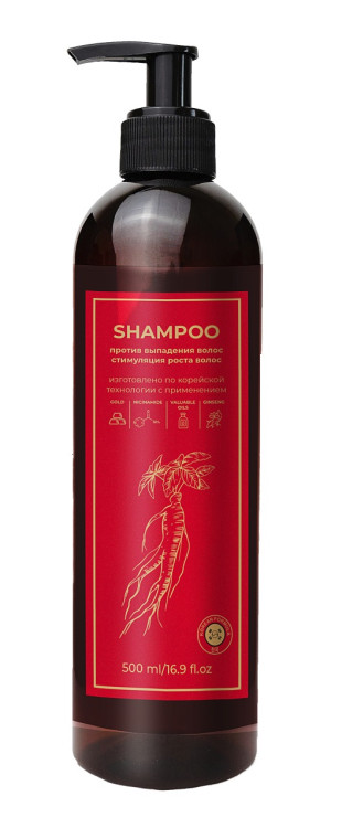 Шампунь для волос с корейским женьшенем и золотом 500 мл в Астрахани